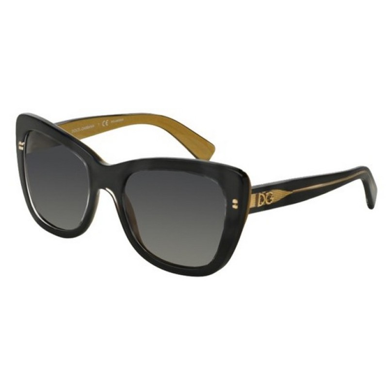 Dolce & Gabbana DG 4260 2955T3 Polarizado Top Negro En Oro
