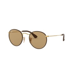 Ray-Ban RB 3475Q Round Craft 112/53 Mate Arista/Marrón Leather