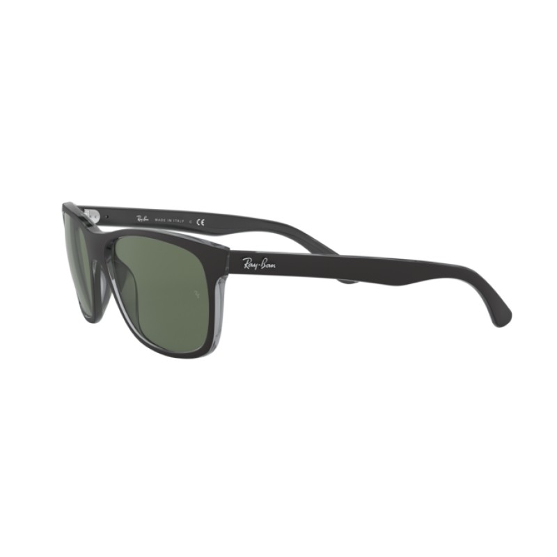 Ray-Ban RB 4181 Rb4181 6130 Top Mate Negro En Trasp Gris