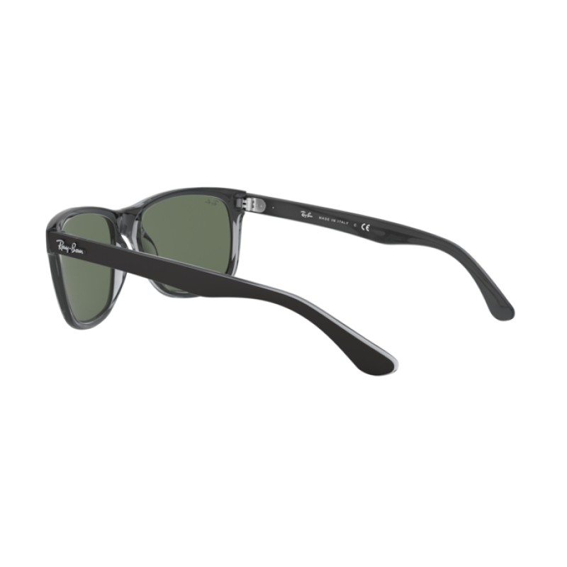 Ray-Ban RB 4181 Rb4181 6130 Top Mate Negro En Trasp Gris