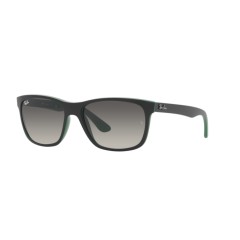 Ray-Ban RB 4181 Rb4181 656811 Negro Mate Sobre Verde