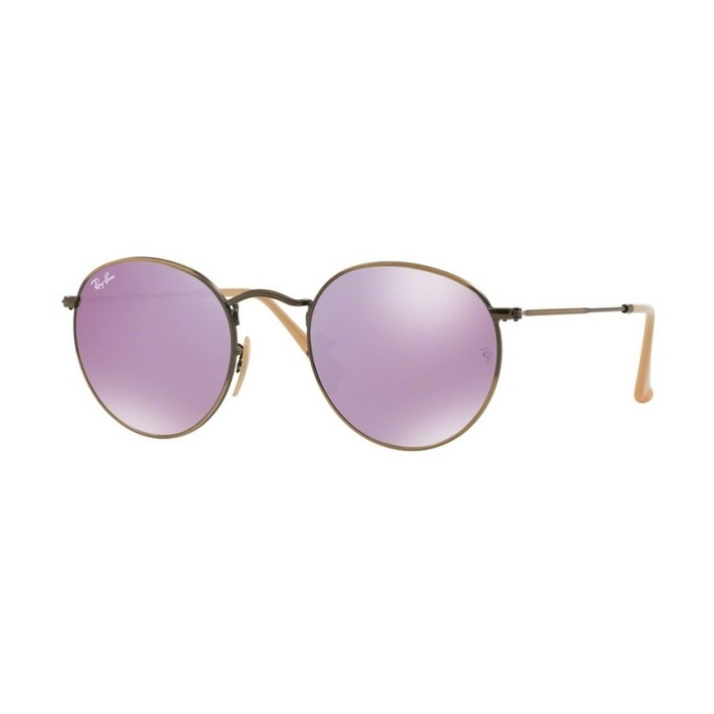 Ray-Ban RB 3447 Round Metal 167/4K Demiglos Brusched Bronce