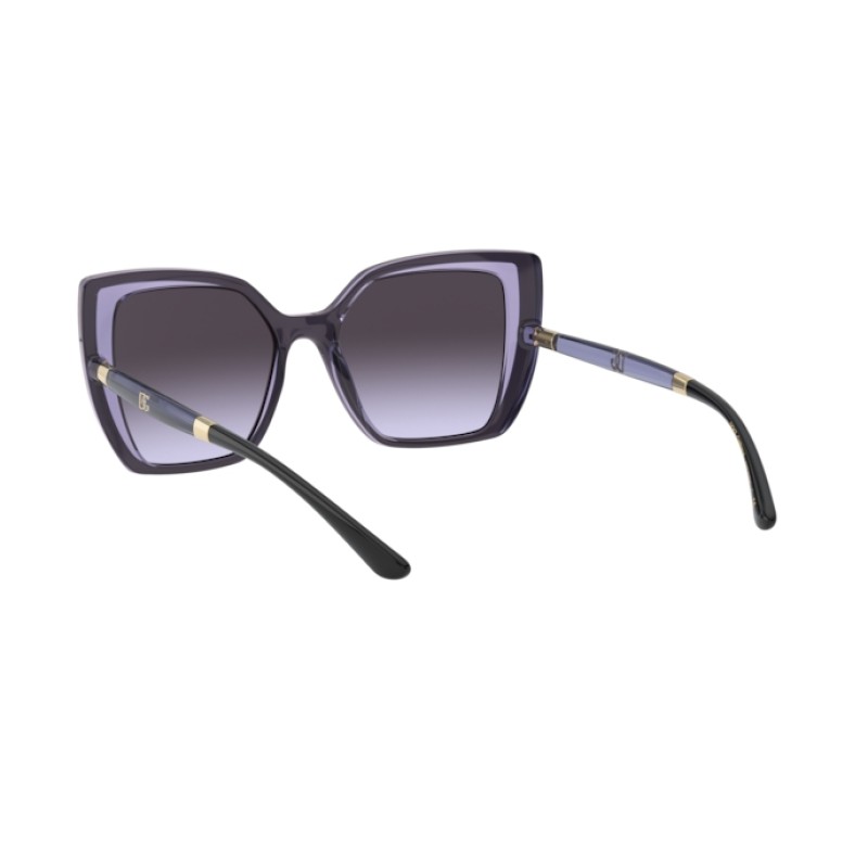 Dolce & Gabbana DG 6138 - 32744Q Negro Sobre Transp Violeta Oscuro
